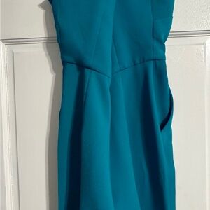 BCBGeneration Teal Front Cross Jumpsuit